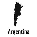 Argentina map in black vector simple Royalty Free Stock Photo