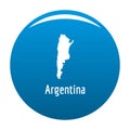 Argentina map in black vector simple Royalty Free Stock Photo