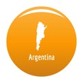 Argentina map in black vector simple Royalty Free Stock Photo