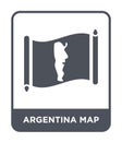 argentina map icon in trendy design style. argentina map icon isolated on white background. argentina map vector icon simple and Royalty Free Stock Photo