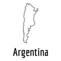 Argentina map ithin line simple Royalty Free Stock Photo