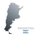 Argentina map with official flag Royalty Free Stock Photo