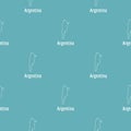 Argentina map ithin line simple Royalty Free Stock Photo