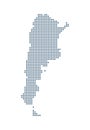 Argentina Map - Vector Pixel Solid Contour Royalty Free Stock Photo