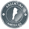 Argentina map vintage stamp. Royalty Free Stock Photo