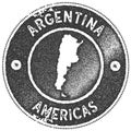 Argentina map vintage stamp. Royalty Free Stock Photo