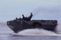 argentina Marines disembark a landing craft during an amphibious assault demo during the malvinas war