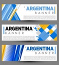 Argentina modern banner template vector set design