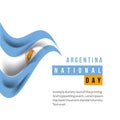 Argentina National Day Vector Template Design Illustration Royalty Free Stock Photo