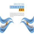 Argentina National Day Vector Template Design Illustration