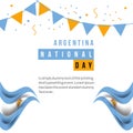 Argentina National Day Vector Template Design Illustration