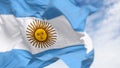 Argentina national flag fluttering in the wind on a sunny day Royalty Free Stock Photo
