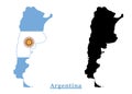 Argentina National Flag Map Design, Argentina Country Flag Inside The Map