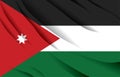 jordania national flag waving realistic vector illustration