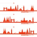 Argentina travel destination vector illustration