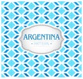 Argentina pattern, Background texture and emblem with the colors of the flag of Argentine.