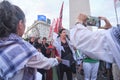 Argentina, people protesting in solidarity with Palestine against Israel attack Royalty Free Stock Photo