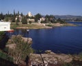 Argentina province of Cordoba city of Villa Carlos Paz with a water mirror in Lake San Roque