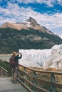 Argentina, Santa Cruz - desember, 2018 Panorama of Perito Moreno glacier Royalty Free Stock Photo