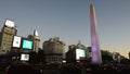 BUENOS AIRES, ARGENTINA Buenos Aires sign and Obelisco in Buenos Aires in Argentina.