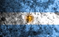 Argentina smoke flag grunge flag on old dirty wall Royalty Free Stock Photo