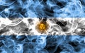 Argentina smoke flag isolated on a black background Royalty Free Stock Photo