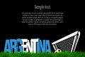 Argentina and a soccer ball at the gate Royalty Free Stock Photo