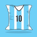 argentina soccer team pillow. Vector illustration decorative design