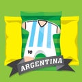 argentina soccer team uniform. Vector illustration decorative design