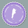 Argentina sticker flat design. Royalty Free Stock Photo