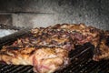 Argentina traditional asado barbecue being cooked
