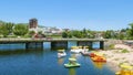 Argentina Villa Carlos Paz beach on the San Antonio River Royalty Free Stock Photo