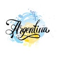 Argentina vintage card - poster vector illustration, argentina flag colors, grunge effects can be easily removed Royalty Free Stock Photo