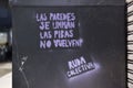 Argentina, women`s day. Walls can be cleaned, young women don`t come back