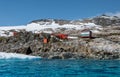 Argentine Antarctic base and scientific research station in Cierva Cove, Antarctica. Royalty Free Stock Photo