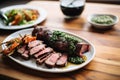 argentine asado with chimichurri and meats Royalty Free Stock Photo