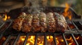 An Argentine barbecue with appetizing roast meat.