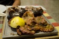 Argentine barbecue tray. Royalty Free Stock Photo