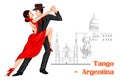 Argentine Couple performing Tango dance of Argentina