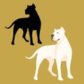 Argentine dog vector illustration style flat black