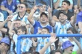 Argentine fans arrive at the Royalty Free Stock Photo