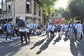 Argentine fans arrive at Stadium to the match between Argentina and Uruguay for the Qualifiers for the 2026 FIFA World Cup Royalty Free Stock Photo