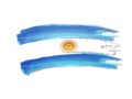 Argentine flag drawing Royalty Free Stock Photo