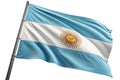 argentine flag isolated on white background, 3d rendering - generatde by ai