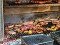 Argentine food called Parrillada served in the La Boca neighborhood, Buenos Aires, Argentina Royalty Free Stock Photo