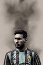 Argentine football player Lionel Messi. Generative ai Royalty Free Stock Photo