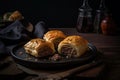 Argentine Meat Pastries, Beef Filled, Cheese Stuffed Pie, Baked Empanadas, Abstract Generative AI Illustration