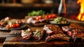 Argentine Parrilla with Grilled Meats and Chimichurri Sauce