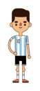 Argentine soccer player vector illustration.