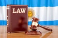 Argentinean law and justice concept, 3D rendering